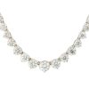 18k White Gold 16.35ctw Diamond Graduated Tennis Necklace