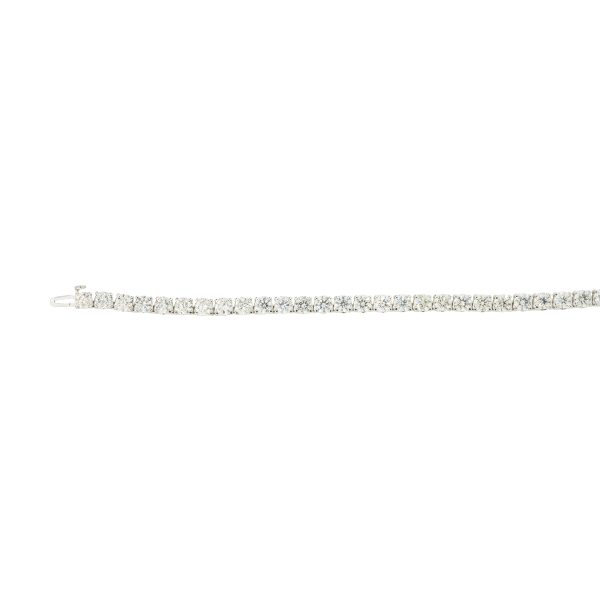 18k White Gold 27.15ctw  Diamond Tennis Necklace