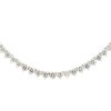 14k White Gold 7.0ctw Half-Way Diamond Tennis Necklace
