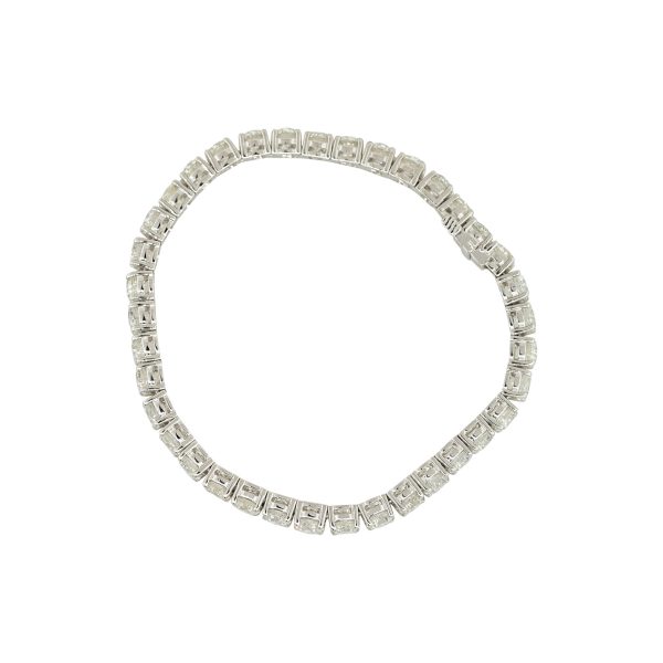 18k White Gold 15.0ctw Diamond Tennis Bracelet