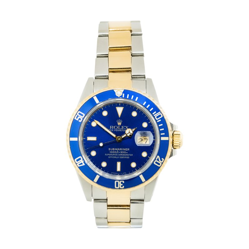 Rolex 16803 Submariner Two-Tone Blue Dial Watch