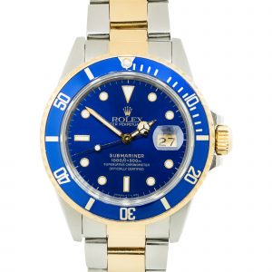 Rolex 16803 Submariner Two-Tone Blue Dial Watch