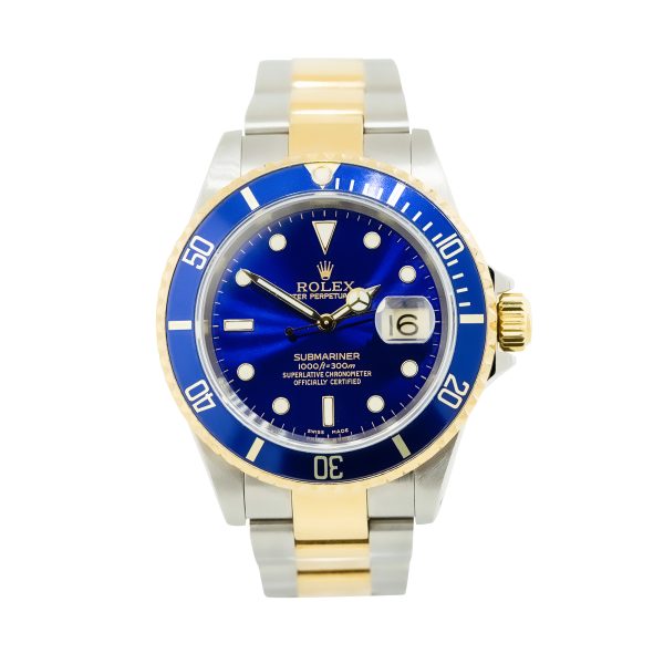 Rolex 16613 Submariner Two-Tone Blue Dial Watch