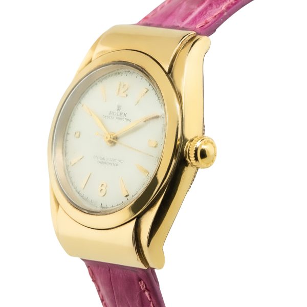 Rolex Oyster Perpetual Bubbleback 18k Yellow Gold Ladies Watch