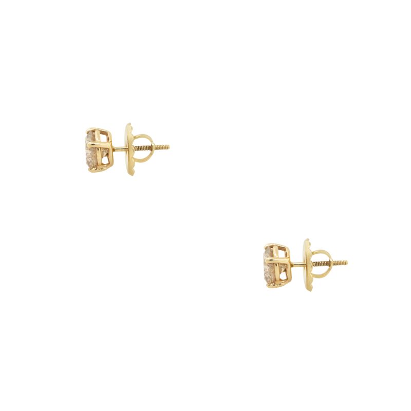 14k Yellow Gold 2.50ctw Diamond Stud Earrings