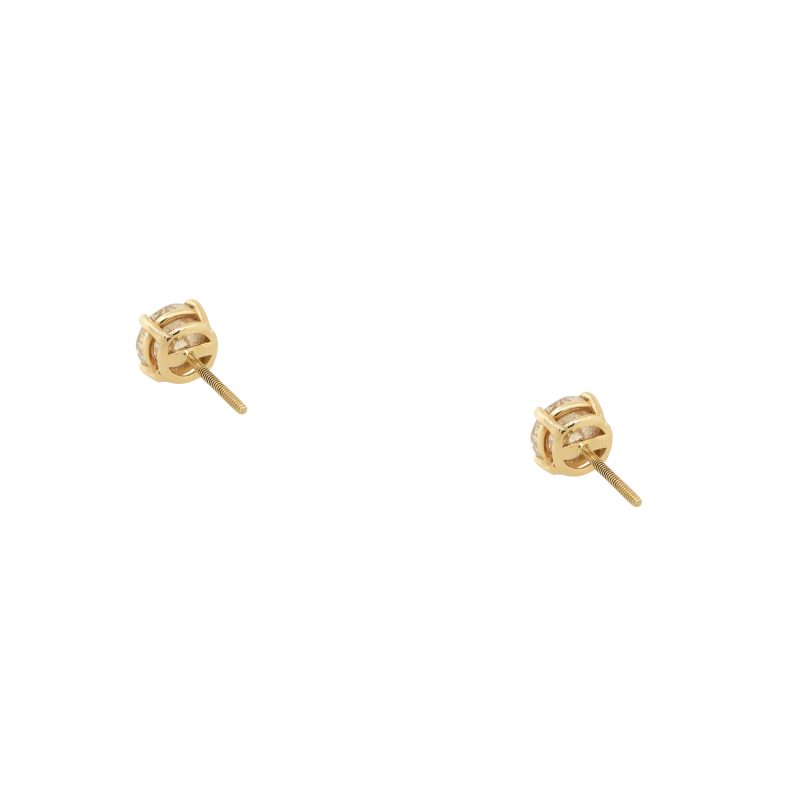 14k Yellow Gold 2.50ctw Diamond Stud Earrings
