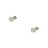 14k White Gold 4.07ctw Round Diamond Stud Earrings