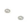 14k White Gold 3.21ctw Diamond Stud Earrings with Diamond Jackets