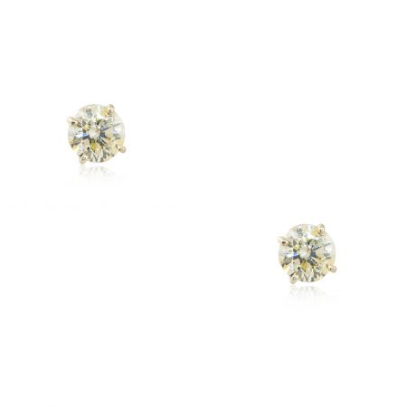 14k White Gold 2.71ctw Diamond Stud Earrings 