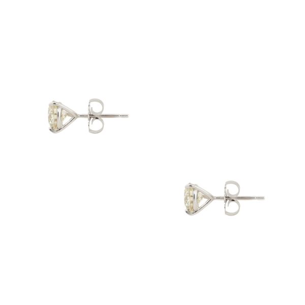 14k White Gold 2.30ctw Diamond Stud Earrings