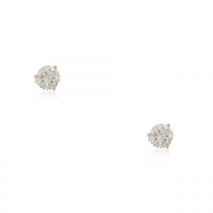 14k White Gold 2.43ctw Diamond Stud Earrings