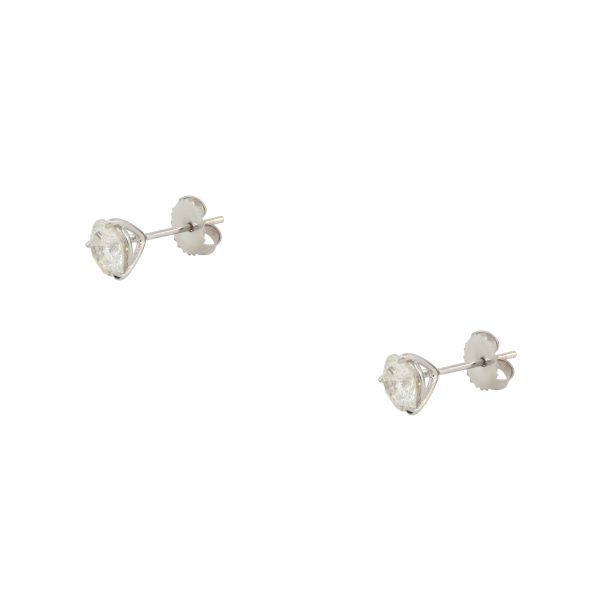 14k White Gold 2.43ctw Diamond Stud Earrings