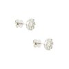 18k White Gold 1.59ctw Cluster Diamond Stud Earrings
