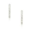 14k White Gold Diamond Inside-Out Medium Sized Hoop Earrings