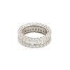 18k White Gold 5.02ctw Round and Baguette Diamond Eternity Band