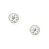 18k White Gold 2.3ctw Halo Diamond Stud Earrings