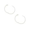 18k White Gold 3.0ctw Diamond Inside-Out Narrow Hoop Earrings