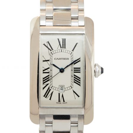 Cartier Tank Américaine 18k White Gold White Dial Men's Watch
