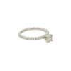 18k White Gold 0.96ctw Mine-Cut Diamond Solitaire Engagement Ring