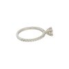 18k White Gold 0.96ctw Mine-Cut Diamond Solitaire Engagement Ring
