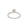 18k White Gold 0.96ctw Mine-Cut Diamond Solitaire Engagement Ring