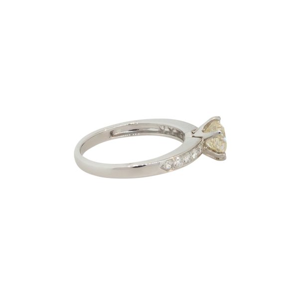 18k White Gold 1.42ctw Mine-Cut Diamond Engagement Ring