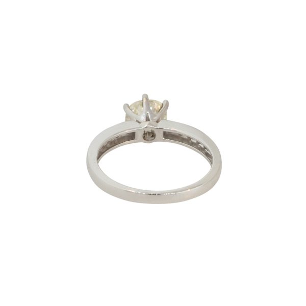 18k White Gold 1.42ctw Mine-Cut Diamond Engagement Ring