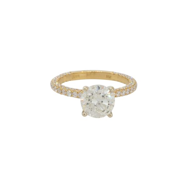 18k Yellow Gold 3.19ctw Diamond Solitaire Engagement Ring