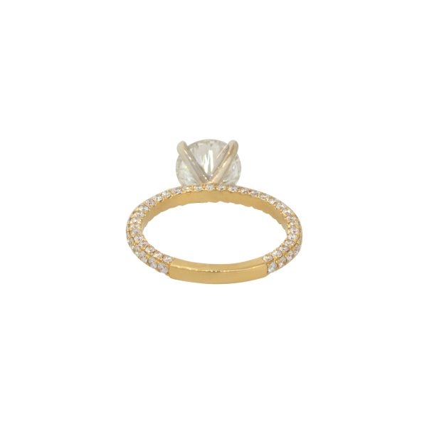 18k Yellow Gold 3.19ctw Diamond Solitaire Engagement Ring