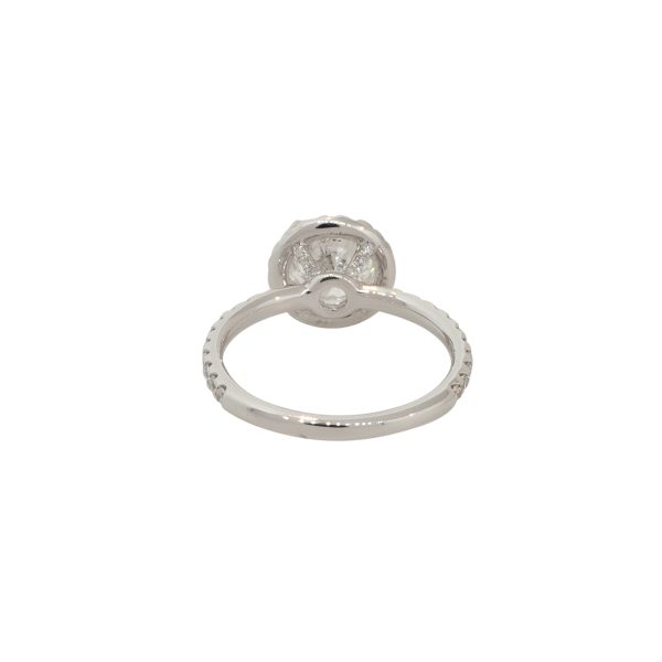18k White Gold 2.1ctw Round Brilliant Diamond Halo Engagement Ring