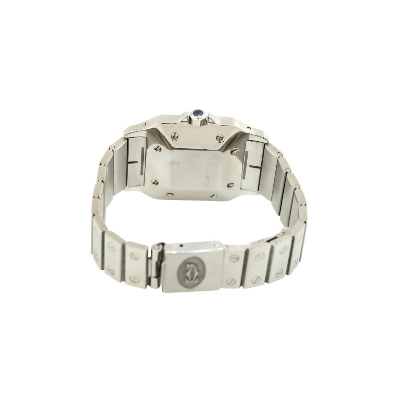Cartier Santos Medium Size Silver Stainless Steel Watch