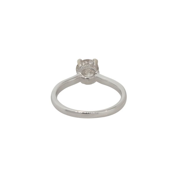 18k White Gold 1.41ctw Diamond Hidden Halo Engagement Ring
