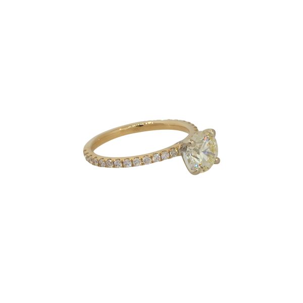 18k Yellow Gold 1.85ctw Diamond Solitaire Engagement Ring
