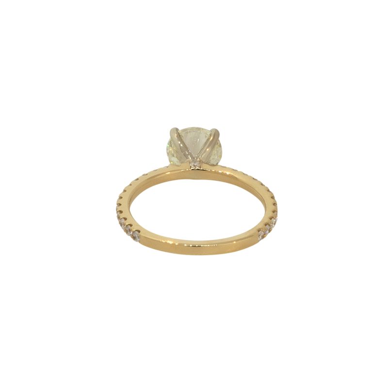 18k Yellow Gold 1.85ctw Diamond Solitaire Engagement Ring