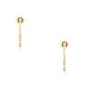 18k Yellow Gold 0.50ctw Diamond Station Hoop Earrings