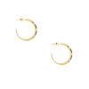18k Yellow Gold 0.50ctw Diamond Station Hoop Earrings