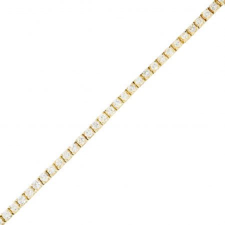 14k Yellow Gold 4.0ctw Diamond Tennis Bracelet