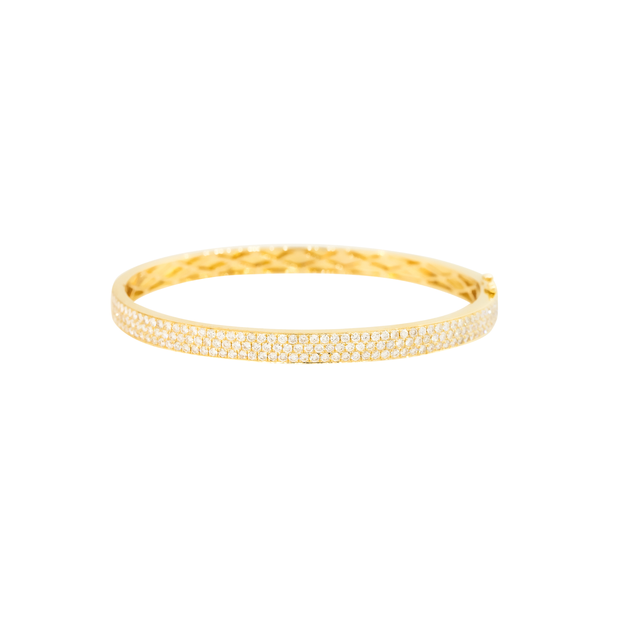14K Yellow Gold Flexible Link Bangle Bracelet