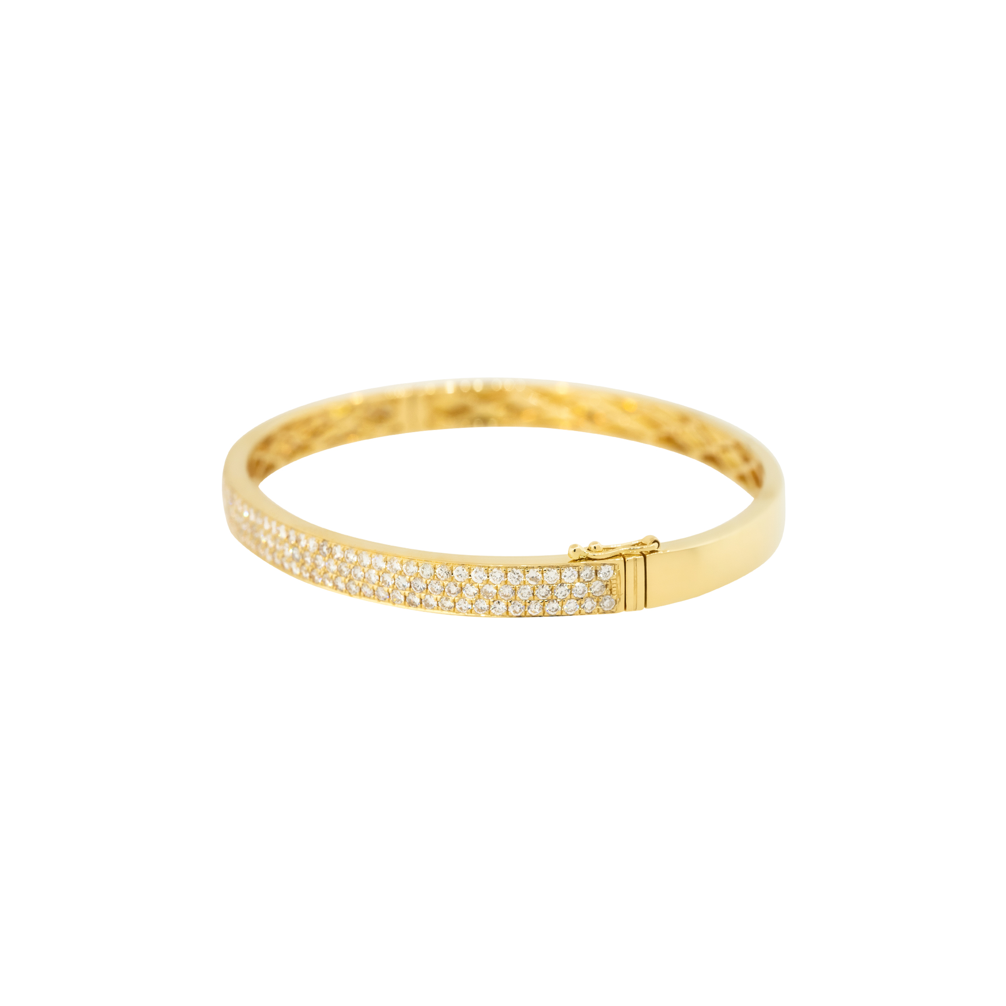 ODELIA Diamond Pave Bangle Bracelet in 18K White Gold