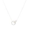 18k White Gold 0.97ctw Diamond Circle Drop Necklace