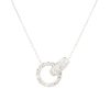 18k White Gold 0.97ctw Diamond Circle Drop Necklace