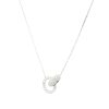 18k White Gold 0.97ctw Diamond Circle Drop Necklace