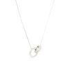 18k White Gold 0.97ctw Diamond Circle Drop Necklace