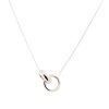 18k White Gold 0.97ctw Diamond Circle Drop Necklace