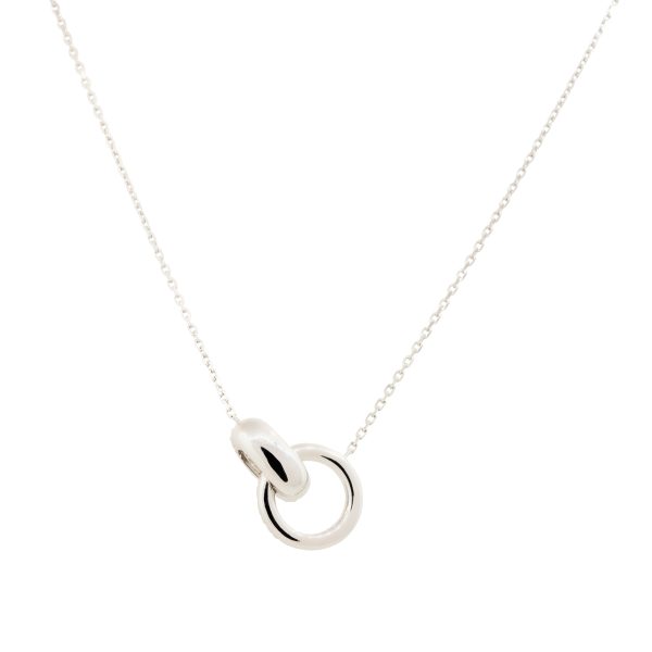 18k White Gold 0.97ctw Diamond Circle Drop Necklace
