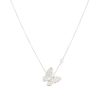 18k White Gold 0.81ctw Pave Diamond Butterfly Necklace
