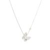 18k White Gold 0.81ctw Pave Diamond Butterfly Necklace