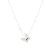 18k White Gold 0.81ctw Pave Diamond Butterfly Necklace