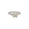 14k White Gold 2.09ctw 3 Stone Princess Cut Diamond Engagement Ring