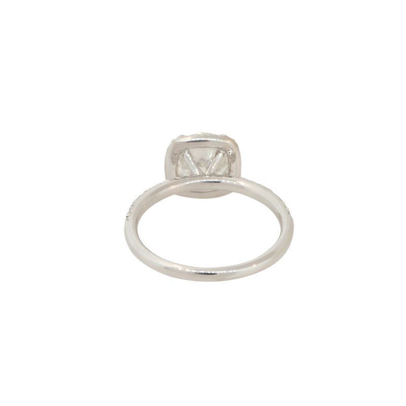 GIA Certified 18k White Gold 1.85ctw Round Brilliant Diamond Engagement Ring